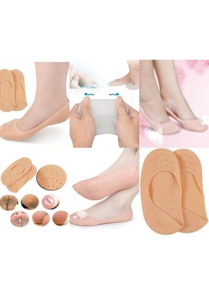 Silikon Patik Yumuşak Rahat Çorap Patik (Çift) Topuk Çatlak Gideren Ayak Bakım Çorapı 2 Adet modelleri