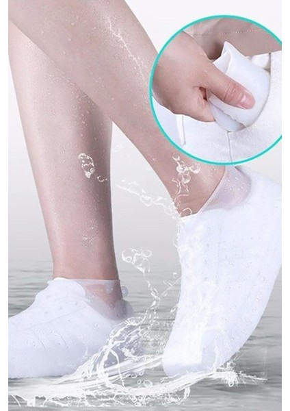 Silikon Yağmur Koruyucu Ayakkabı Kılıfı Kaymaz Dayanıklı Su Geçiremez Yağmurluk (40-46) fiyatları