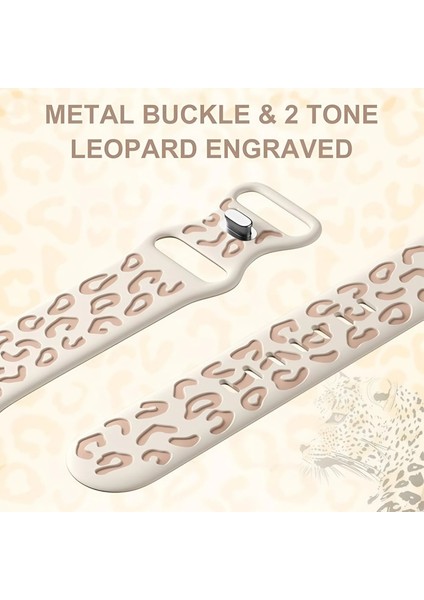 Watch 10 42MM 6 7 8 9 Se Uyumlu 38-40-41MM Leopar Desenli Silikon Spor Kordon indirimleri