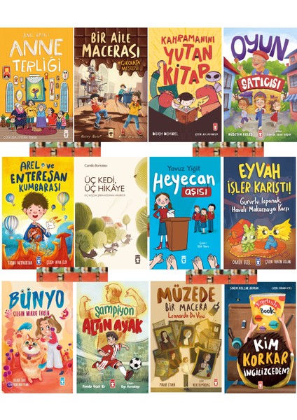 Anne Terliği / Üç Kedi Üç Hikaye / Heyecan Aşısı / Eyvah İşler Karıştı (12 Kitap)