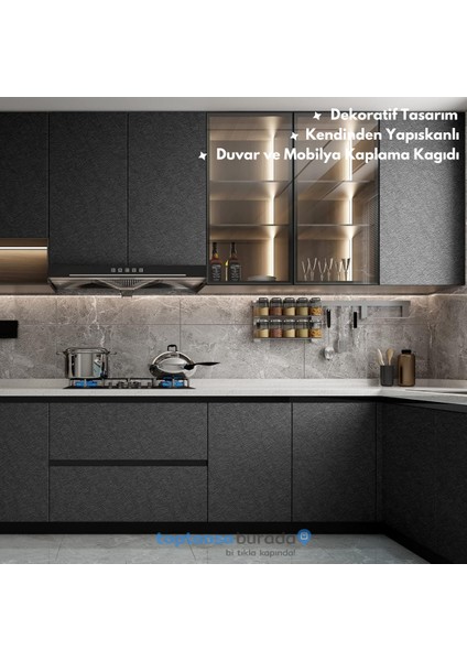 60CM×100CM Kendinden Yapışkanlı Modern Görünümlü Duvar Kağıdı Mutfak Dolap Masa Kaplama