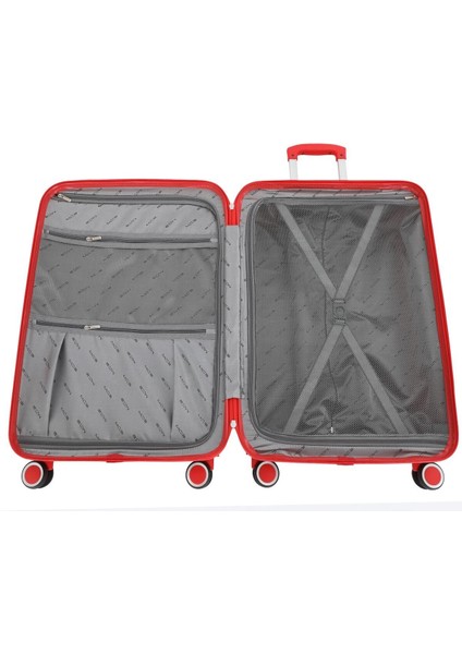 Üçlü Polipropilen Valiz Seti V377 - Mçs Kırılmaz Silikon Valiz Set indirimleri
