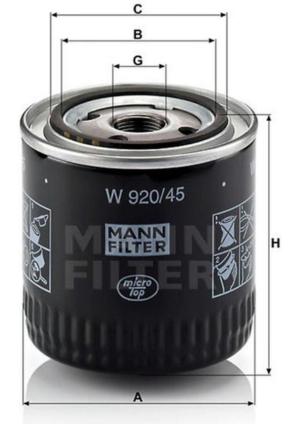 x Yağ Filtresi Mondeo 2.5 94-07 -Maverick 3.0 01 Chrysler 300C 2.7 07-12 10
