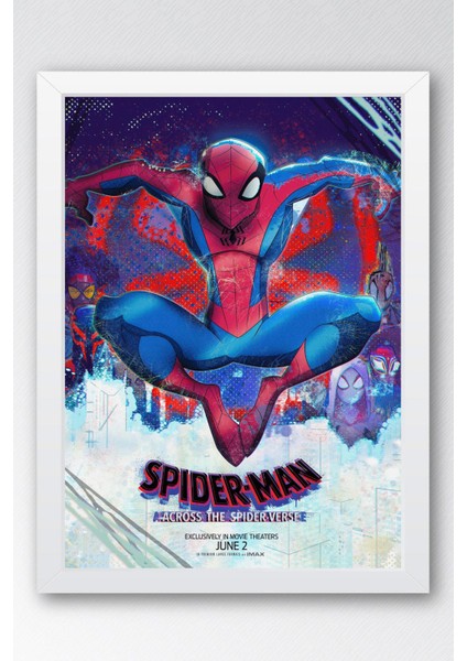 Spider Man Across The Spider Verse Çerçeveli Tablo - Örümcek Adam Fim Posteri Tablo