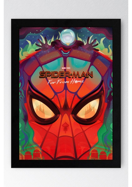 Spider Man Çerçeveli Tablo - Örümcek Adam Evden Uzakta Fim Posteri Tablo