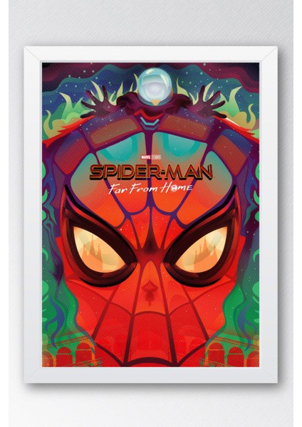 Spider Man Çerçeveli Tablo - Örümcek Adam Evden Uzakta Fim Posteri Tablo