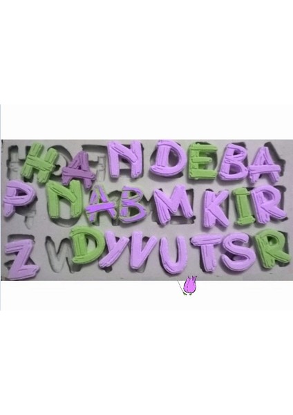 Odun Görünümlü Harf Alfabe Silikon Kalıp K-031 fiyatları