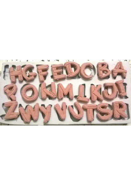 Odun Görünümlü Harf Alfabe Silikon Kalıp K-031 modelleri