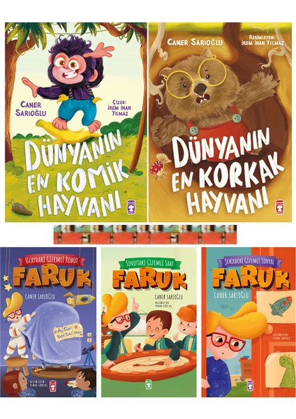 Dünyanın En Komik Hayvanı / Korkak Hayvanı / Faruk / Uzaydaki Gizemli Robot (5 Kitap)