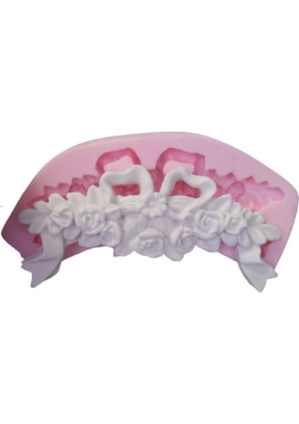 Kurdele Gül Çiçek Aplik Dekor 15CM Silikon Kalıp K-032 fiyatları