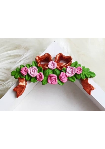 Kurdele Gül Çiçek Aplik Dekor 15CM Silikon Kalıp K-032 modelleri