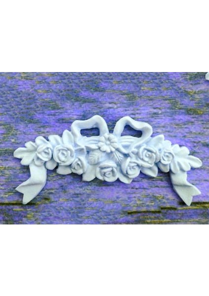 Kurdele Gül Çiçek Aplik Dekor 15CM Silikon Kalıp K-032 indirimleri