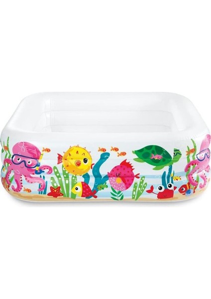 Intex Akvaryum Desenli Kare Havuz 159X159X50CM IH57471