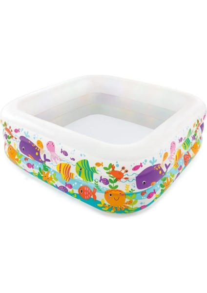 Intex Akvaryum Desenli Kare Havuz 159X159X50CM IH57471