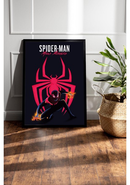 Spider Man Miles Morales Çerçeveli Tablo - Örümcek Adam Fim Posteri Tablo fiyatları