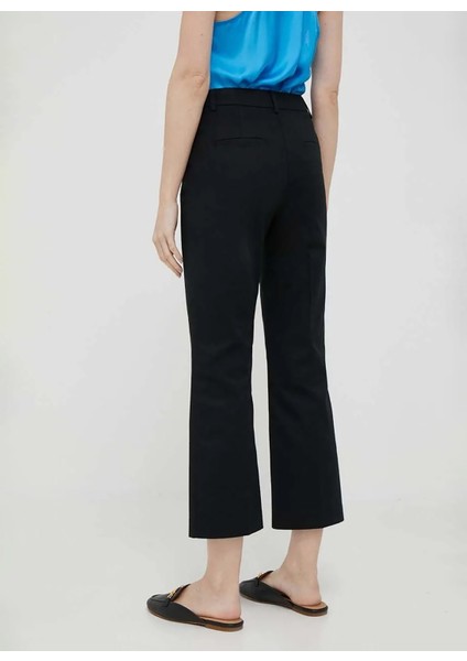 Yüksek Bel Slim Fit Siyah Kadın Pantolon 4IULLF02Y