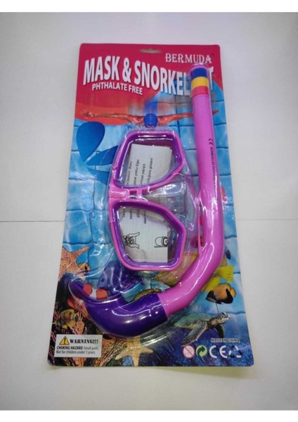 Bermuda Kartela Genç Şnorkel Seti Dört Renk
