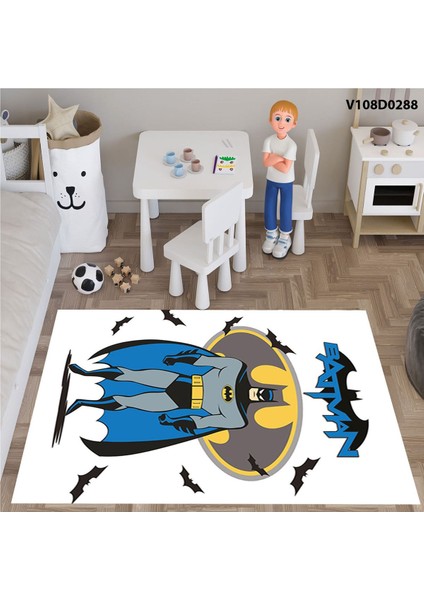 Batman Desenli Çocuk ve Bebek Odası Perde,yatak Örtüsü,halı,kare Duvar Saati,yastık ve Kırlen Kılıf fırsatları