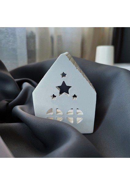 Dekoratif Ev Figürlü Tealight Mumluk
