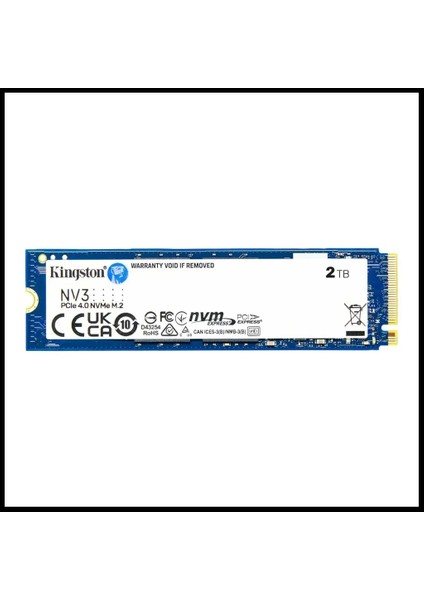 Kıngston SNV3S/2000G, Nv3, 2tb, 6000/5000, Gen4, Nvme Pcıe M.2 2280, SSD