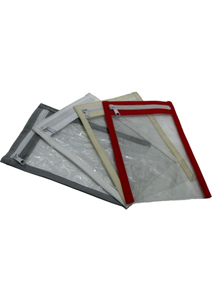 Toz Geçirmez Fermuarlı Şeffaf Torba - Kozmetik Düzenleyici 16 x 10 cm (10 Adet)