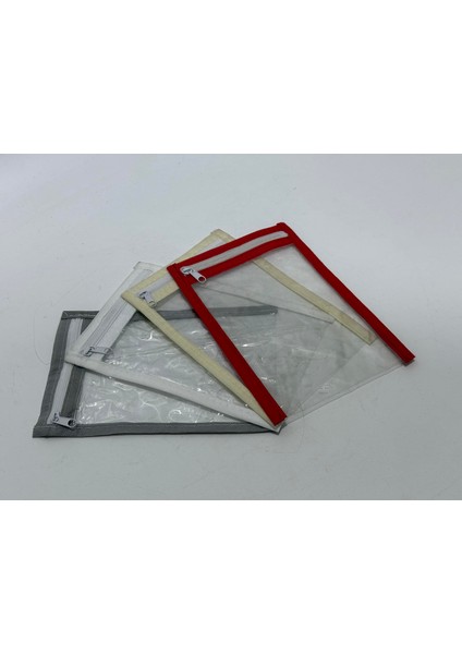 Toz Geçirmez Fermuarlı Şeffaf Torba - Kozmetik Düzenleyici 16 x 10 cm (10 Adet) fiyatları