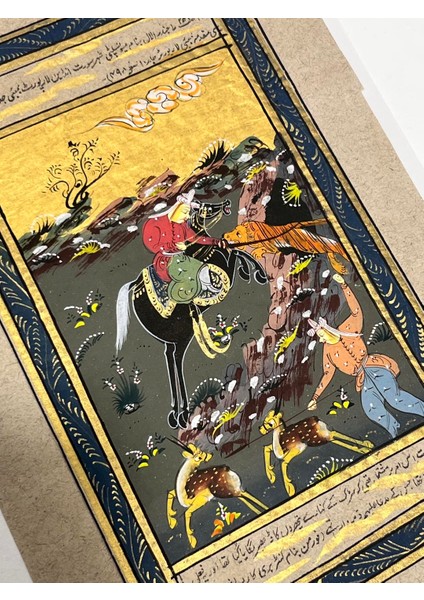 Kadim Ormanın Avcıları Adlı El Yapımı Minyatür Resim 20,5 x 12 cm modelleri