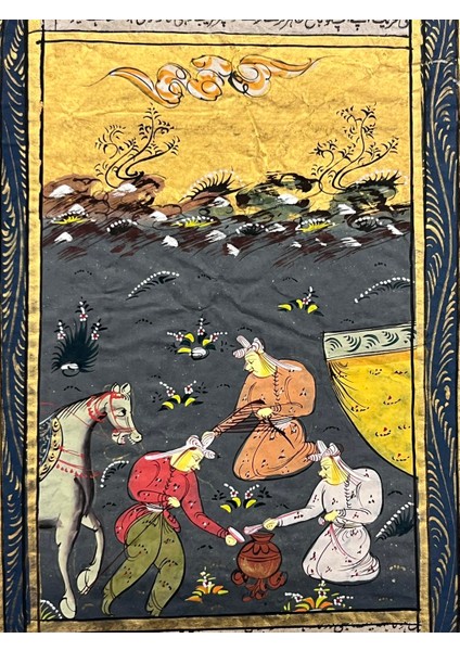 Asillerin Kurultayı Adlı El Yapımı Minyatür Resim 20,5 x 12 cm fiyatları