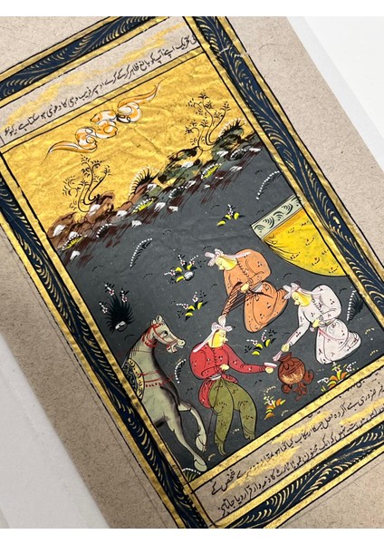 Asillerin Kurultayı Adlı El Yapımı Minyatür Resim 20,5 x 12 cm modelleri