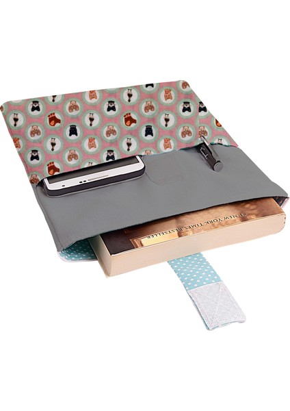 Desenli Yıkanabilir Cepli Kitap Kılıfı 20 x 25 cm Çok Amaçlı Çanta Book Cover fiyatları