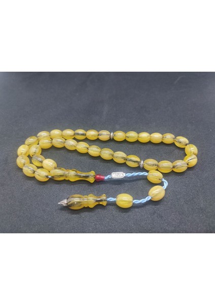 Zeyzun Usta Eseri Dik Damar (Imza Çivi Ara Pullar Gümüş) Sıkma Kehribar Sertifikalı 6974