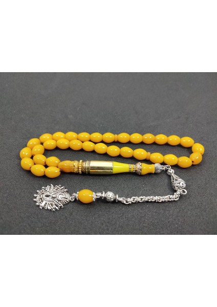 Başka Yerde Yok!!! Imame Mermi Kovanı ve 925 Ayar Gümüş Nakkaş Sıkma Kehribar Sertifikalı 7062