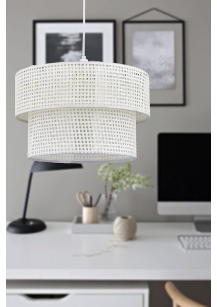 Rattan 2 Katlı Pasta Sarkıt Avize Çocuk Odası Yatak Odası Salon Mutfak Hol