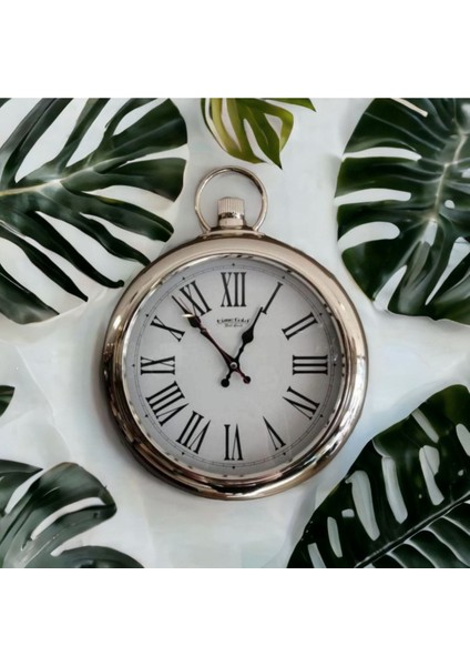 Gümüş Plastik Çerçeveli Salon Ofis Mutfak Duvar Saati 33 cm fiyatları