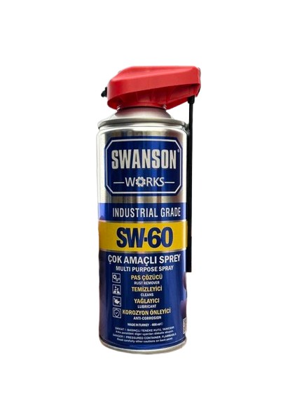 Swanson Works Sw-60 Kobra Başlıklı Pas Sökücü Yağlayıcı Korozyon Önleyici Çok Amaçlı Multi Sprey 400 ml