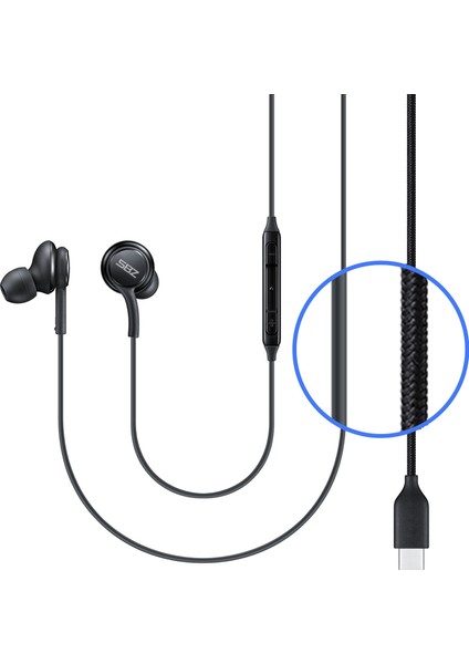 Samsung S20 Uyumlu Type-C Kulaklık Mikrofonlu Akg Tasarım