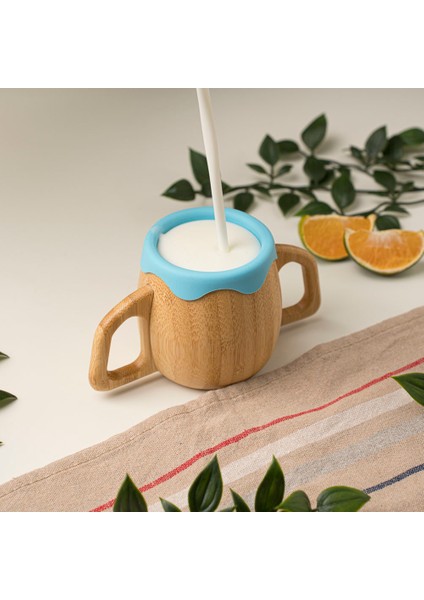 Kulplu Silikonlu Bambu Bardak Yeşil fiyatları