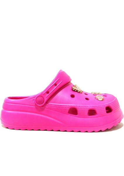 Gausstep Fuşya Pembe Crosser Tokalı Yüksek Taban Comfort Anatomik Terlik