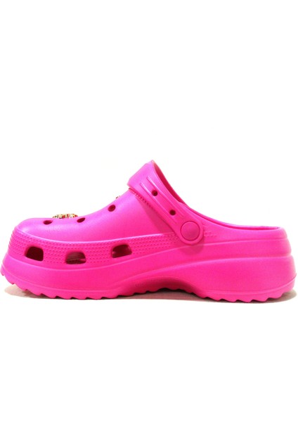 Gausstep Fuşya Pembe Crosser Tokalı Yüksek Taban Comfort Anatomik Terlik