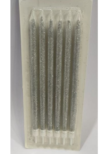 Doğum Günü Mumları, Doğum Günü Partisi Pasta Süslemeleri Için Simli Gümüş Pasta Mumları fiyatları