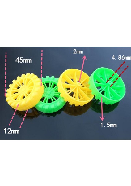 Φ45MM Plastik Tekerlek 8 Adet Mil 4 Adet fiyatları