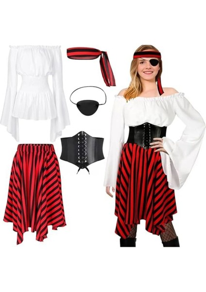 KADIKÖY KOSTÜM Kız Çocuk Korsan Kostümü