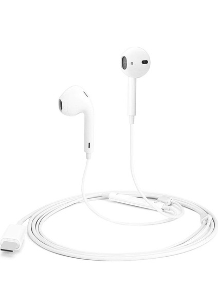 Mikrofonlu Kulaklık Samsung S24 - S24 Fe - S24 Ultra - S24+ Plus Uyumlu Type-C Beyaz fiyatları
