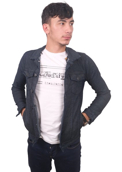 Erkek Lacivert Kot Ceket 1