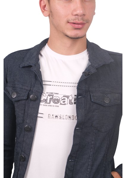 Erkek Lacivert Kot Ceket 1 modelleri