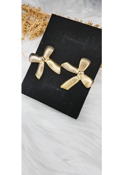 Badelis Fiyonk Model Çelik Gold Küpe fiyatları