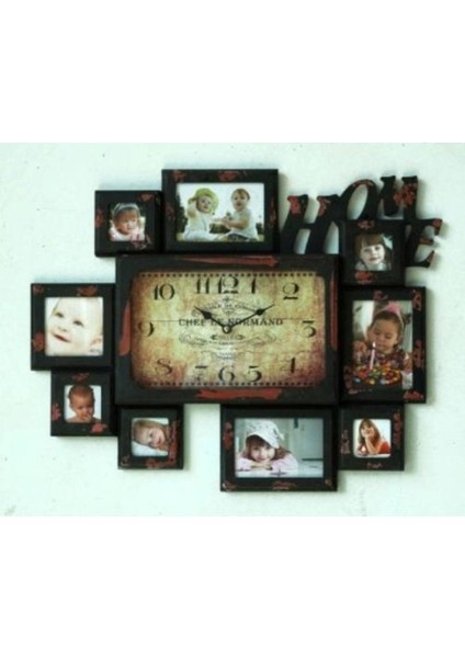 Mutfak Saatleri Serisi-Mb Fotoğraf Çerçeveli Duvar Saati