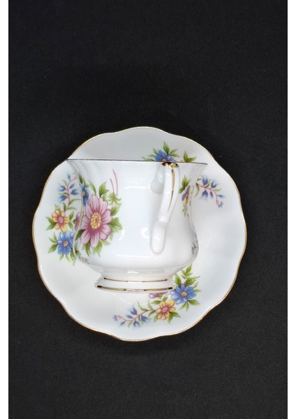 Royal Canterbury Royal Ascot Mavi Kadife Vintage Duble Kahve Fincanı 2 Parça 180 ml indirimleri