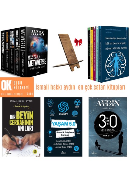 Beyin Sizsiniz - Bilim Felsefesi - Insan 3.0 - Yaşam 5.0 - Bir Beyin Cerrahının Anıları (Kitap Tutucu Hediyemiz) 13 Kitap Set - Ismail Hakkı Aydın