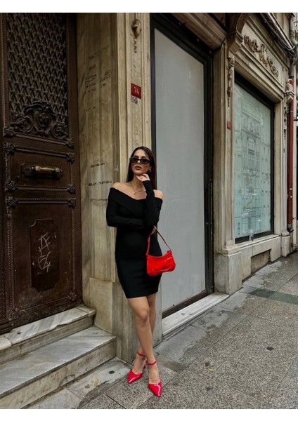 Çapraz Yaka Detay Ottoman Kumaş Elbise fırsatları